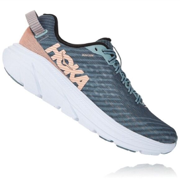 HOKA ONE ONE WOMEN'S RINCON RUNNING SHOES LEAD / PINK SAND Sz 8 - Picture 1 of 7